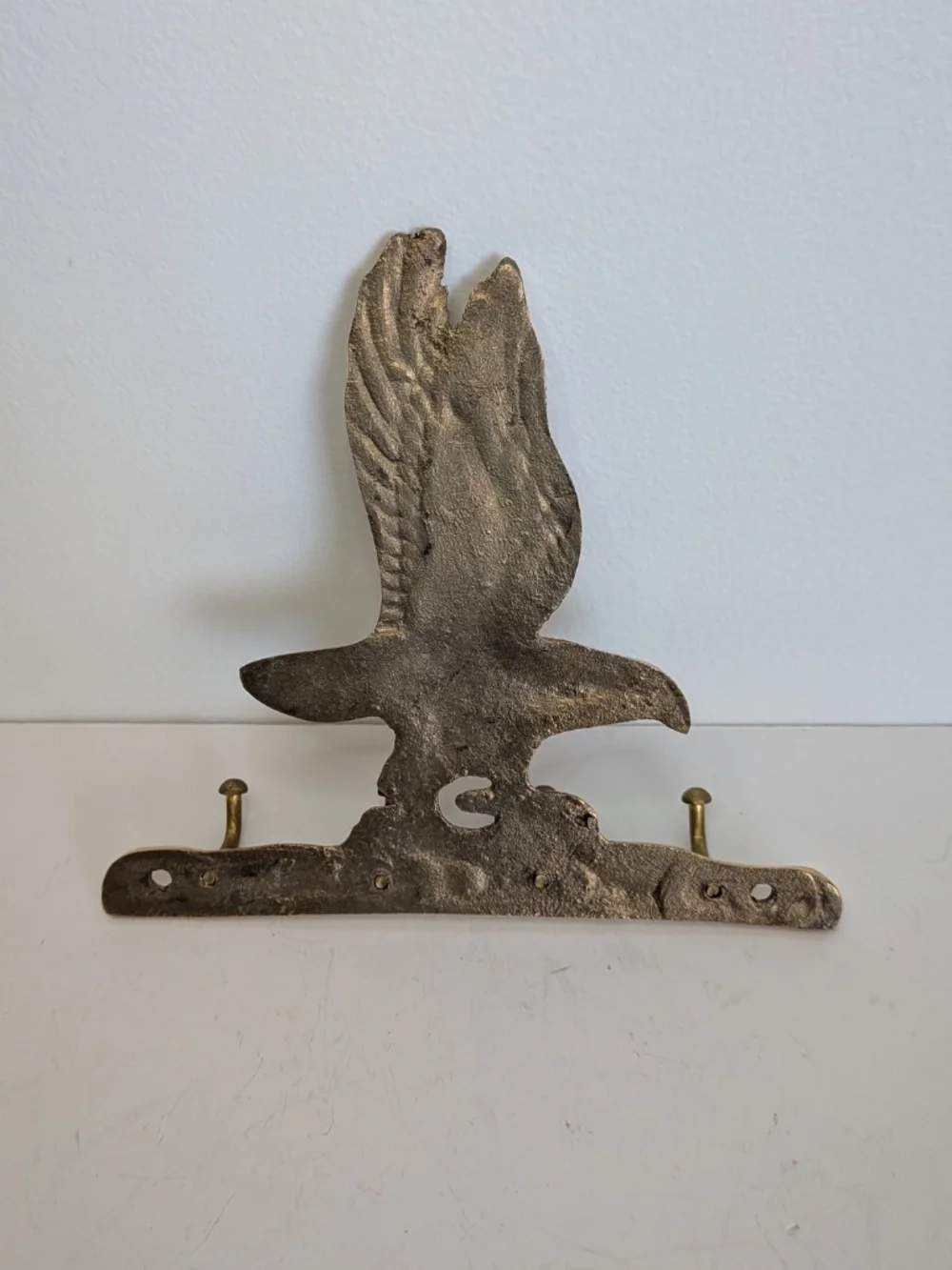Vintage brass Eagle key hanger / hook entryway decor Keychain holder